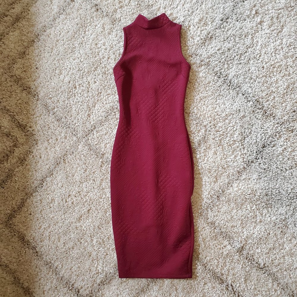 Windsor Maroon Cocktail Party Dress Fitted Sz S